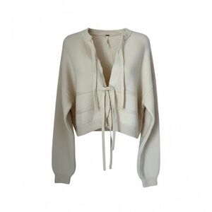 Free People Bow Cardi Cream - Small